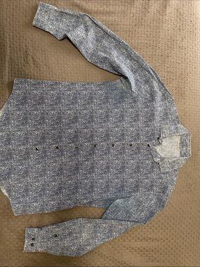 Kenneth Cole Reaction Blue Heathered Button-Down Shirt